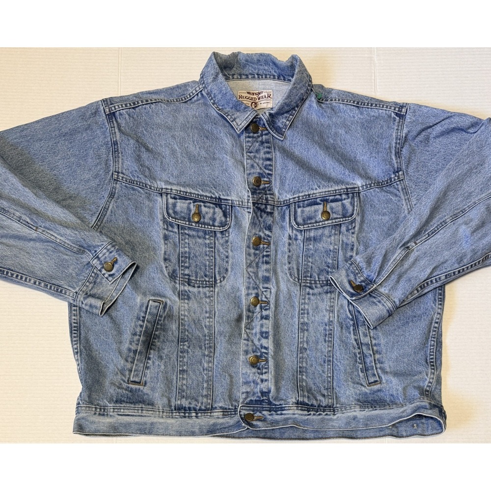 WRANGLER Rugged Wear - Men's VTG Denim Trucker Jean Jacket - 2X-Large (no tag)